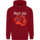 Muay Thai Boxing Gloves MMA Childrens Kids Hoodie Red