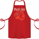 Muay Thai Boxing Gloves MMA Cotton Apron 100% Organic Red