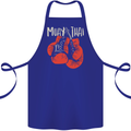 Muay Thai Boxing Gloves MMA Cotton Apron 100% Organic Royal Blue