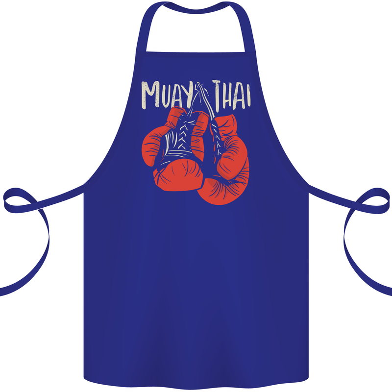 Muay Thai Boxing Gloves MMA Cotton Apron 100% Organic Royal Blue