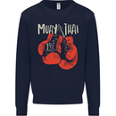 Muay Thai Boxing Gloves MMA Kids Sweatshirt Jumper Navy Blue