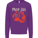 Muay Thai Boxing Gloves MMA Kids Sweatshirt Jumper Purple