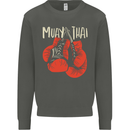 Muay Thai Boxing Gloves MMA Kids Sweatshirt Jumper Storm Grey
