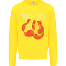 Muay Thai Boxing Gloves MMA Kids Sweatshirt Jumper Yellow