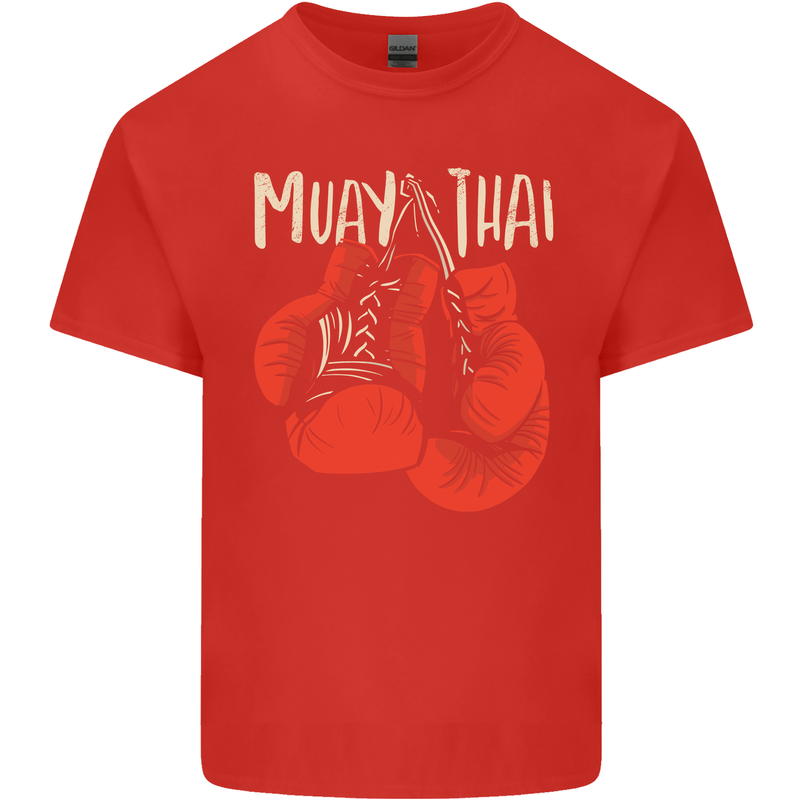 Muay Thai Boxing Gloves MMA Kids T-Shirt Childrens Red