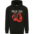 Muay Thai Boxing Gloves MMA Mens 80% Cotton Hoodie Black