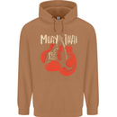 Muay Thai Boxing Gloves MMA Mens 80% Cotton Hoodie Caramel Latte