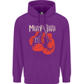Muay Thai Boxing Gloves MMA Mens 80% Cotton Hoodie Purple