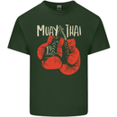 Muay Thai Boxing Gloves MMA Mens Cotton T-Shirt Tee Top Forest Green