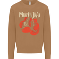 Muay Thai Boxing Gloves MMA Mens Sweatshirt Jumper Caramel Latte