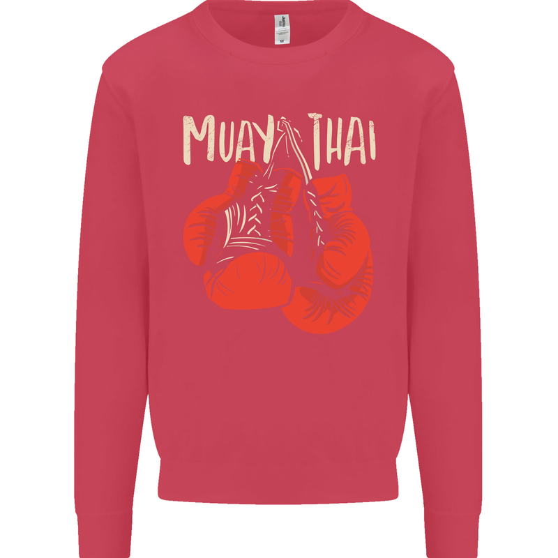 Muay Thai Boxing Gloves MMA Mens Sweatshirt Jumper Heliconia