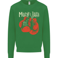Muay Thai Boxing Gloves MMA Mens Sweatshirt Jumper Irish Green