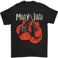 Muay Thai Boxing Gloves MMA Mens T-Shirt Cotton Gildan Black