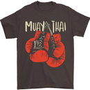 Muay Thai Boxing Gloves MMA Mens T-Shirt Cotton Gildan Dark Chocolate