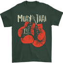 Muay Thai Boxing Gloves MMA Mens T-Shirt Cotton Gildan Forest Green