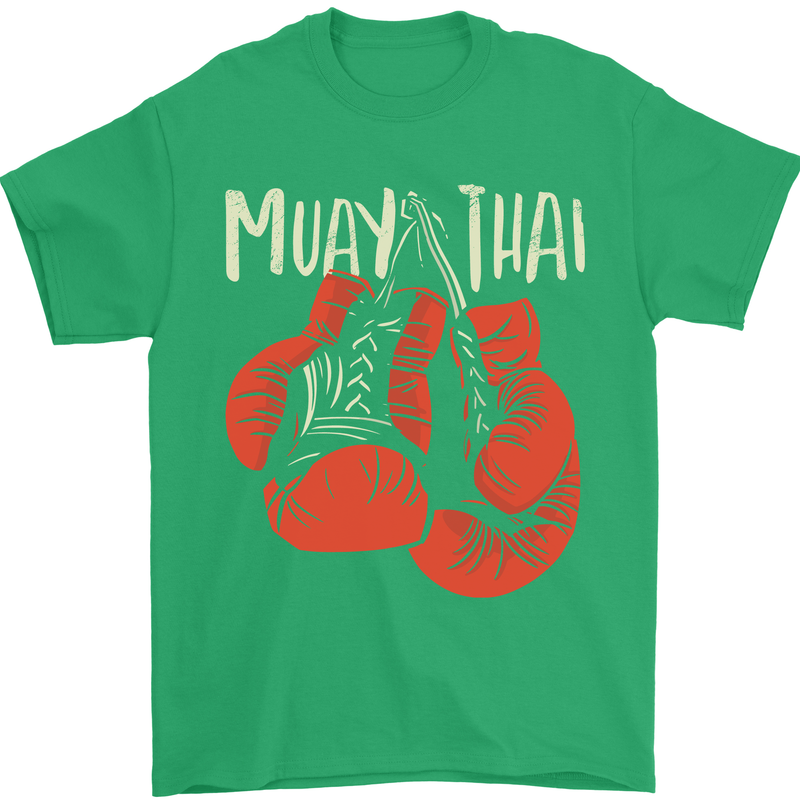 Muay Thai Boxing Gloves MMA Mens T-Shirt Cotton Gildan Irish Green