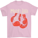 Muay Thai Boxing Gloves MMA Mens T-Shirt Cotton Gildan Light Pink
