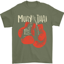 Muay Thai Boxing Gloves MMA Mens T-Shirt Cotton Gildan Military Green