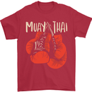 Muay Thai Boxing Gloves MMA Mens T-Shirt Cotton Gildan Red