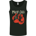 Muay Thai Boxing Gloves MMA Mens Vest Tank Top Black