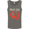 Muay Thai Boxing Gloves MMA Mens Vest Tank Top Charcoal