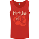 Muay Thai Boxing Gloves MMA Mens Vest Tank Top Red