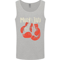 Muay Thai Boxing Gloves MMA Mens Vest Tank Top Sports Grey