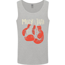 Muay Thai Boxing Gloves MMA Mens Vest Tank Top Sports Grey