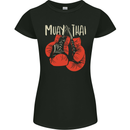 Muay Thai Boxing Gloves MMA Womens Petite Cut T-Shirt Black