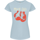 Muay Thai Boxing Gloves MMA Womens Petite Cut T-Shirt Light Blue