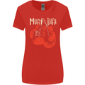 Muay Thai Boxing Gloves MMA Womens Wider Cut T-Shirt Red