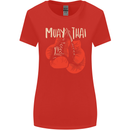 Muay Thai Boxing Gloves MMA Womens Wider Cut T-Shirt Red