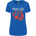 Muay Thai Boxing Gloves MMA Womens Wider Cut T-Shirt Royal Blue