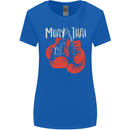 Muay Thai Boxing Gloves MMA Womens Wider Cut T-Shirt Royal Blue