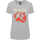 Muay Thai Boxing Gloves MMA Womens Wider Cut T-Shirt Sports Grey
