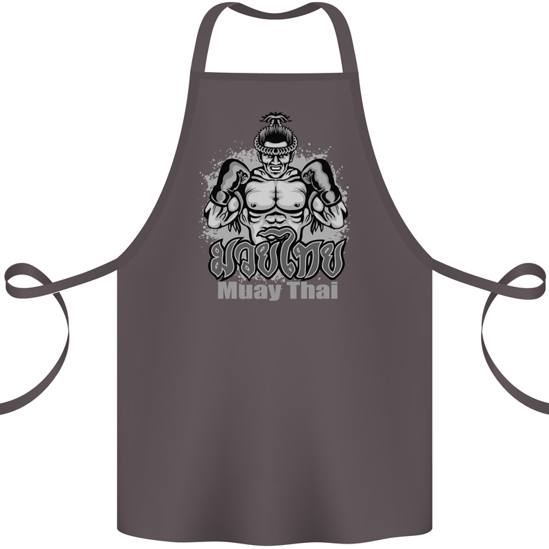Muay Thai Boxing MMA Martial Arts Kick Cotton Apron 100% Organic Dark Grey
