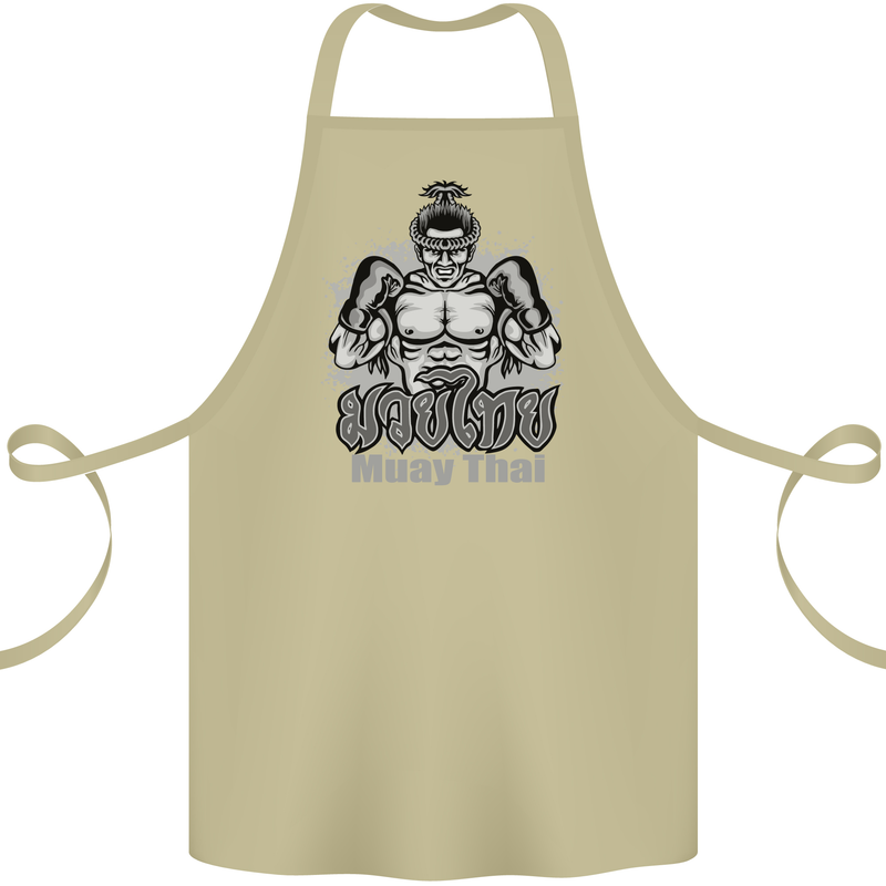Muay Thai Boxing MMA Martial Arts Kick Cotton Apron 100% Organic Khaki