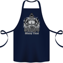 Muay Thai Boxing MMA Martial Arts Kick Cotton Apron 100% Organic Navy Blue