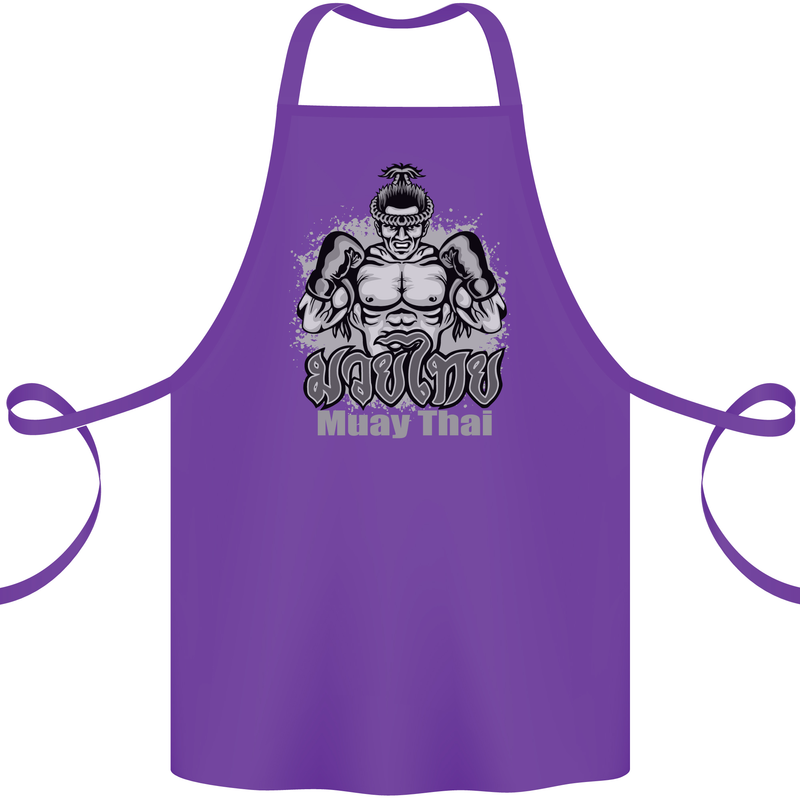 Muay Thai Boxing MMA Martial Arts Kick Cotton Apron 100% Organic Purple