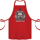Muay Thai Boxing MMA Martial Arts Kick Cotton Apron 100% Organic Red