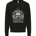 Muay Thai Boxing MMA Martial Arts Kick Kids Sweatshirt Jumper Black