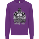 Muay Thai Boxing MMA Martial Arts Kick Kids Sweatshirt Jumper Purple