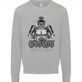 Muay Thai Boxing MMA Martial Arts Kick Kids Sweatshirt Jumper Sports Grey