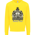 Muay Thai Boxing MMA Martial Arts Kick Kids Sweatshirt Jumper Yellow