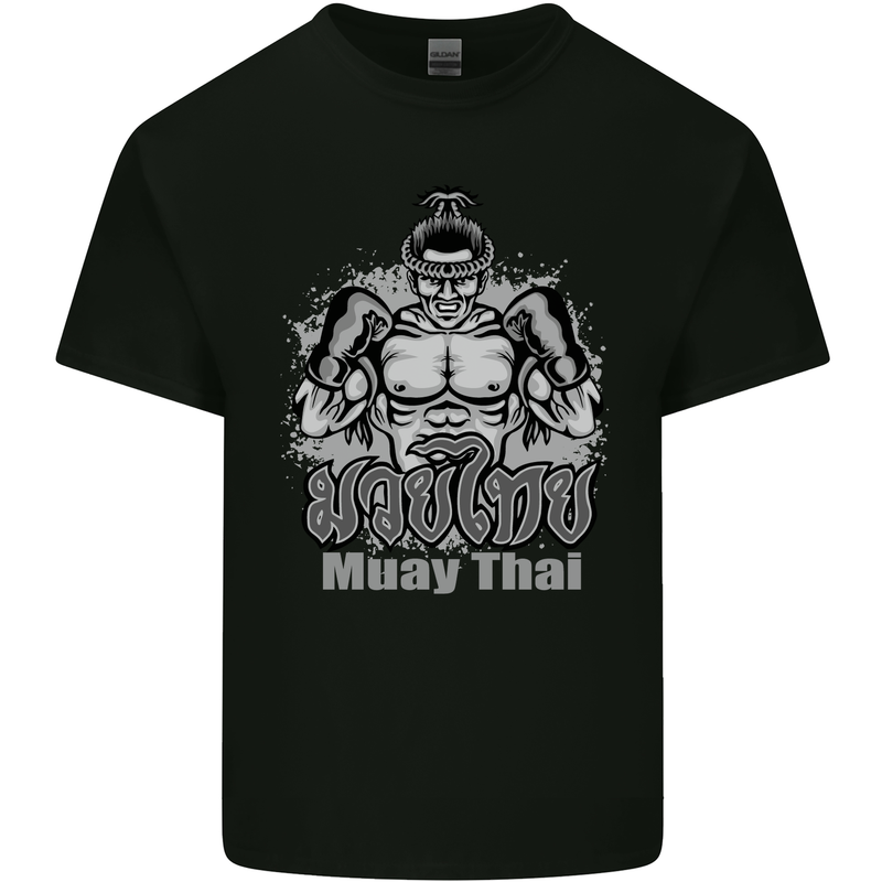 Muay Thai Boxing MMA Martial Arts Kick Kids T-Shirt Childrens Black