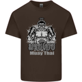 Muay Thai Boxing MMA Martial Arts Kick Kids T-Shirt Childrens Chocolate