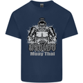 Muay Thai Boxing MMA Martial Arts Kick Kids T-Shirt Childrens Navy Blue