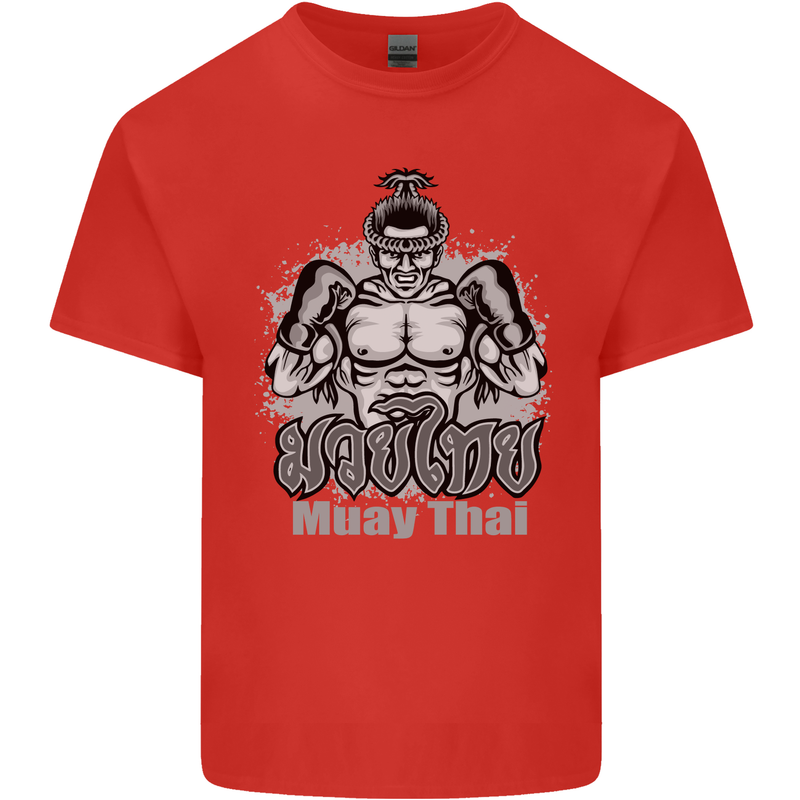 Muay Thai Boxing MMA Martial Arts Kick Kids T-Shirt Childrens Red