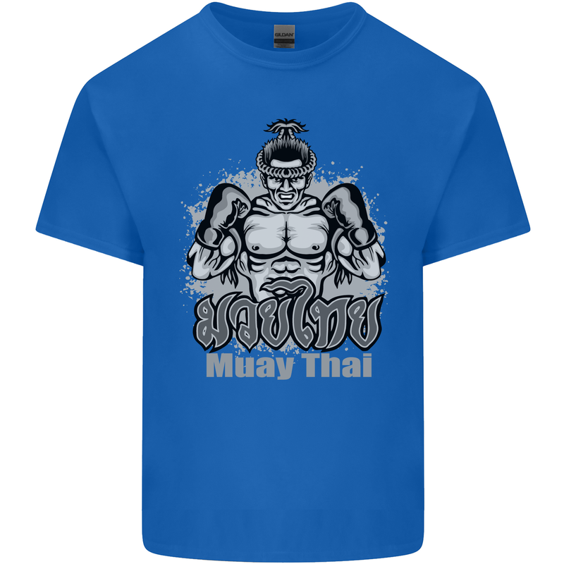 Muay Thai Boxing MMA Martial Arts Kick Kids T-Shirt Childrens Royal Blue