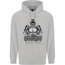 Muay Thai Boxing MMA Martial Arts Kick Mens 80% Cotton Hoodie Sports Grey